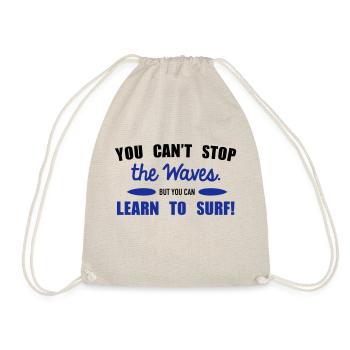 Learn to surf - Drawstring Bag - nature - Front