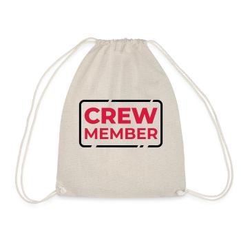 CREW Mitglied Team Staff Gruppe Mannschaft Auswahl - Turnbeutel - Natur - Vorne