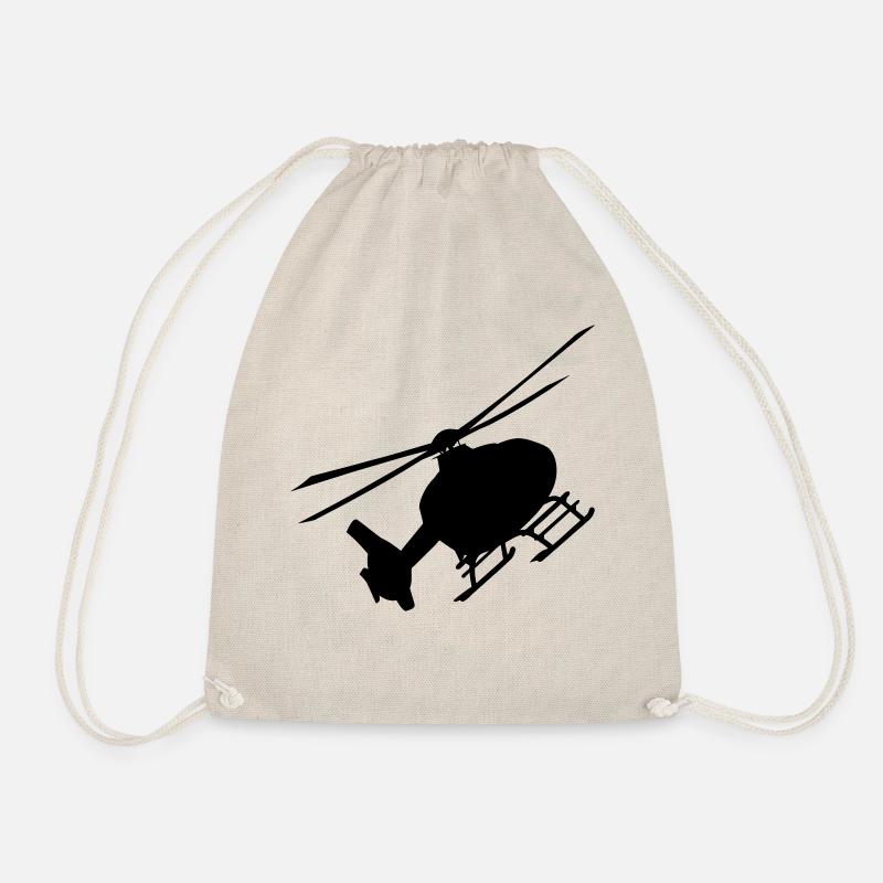 Hubschrauber Helikopter Helicopter - Turnbeutel - Natur