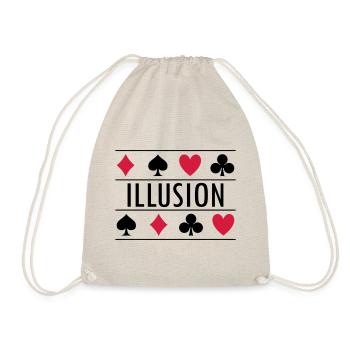 Illusion mit Kartensymbolen - Turnbeutel - Natur - Vorne