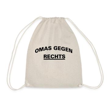 Omas gegen Rechts oval - Turnbeutel - Natur - Vorne
