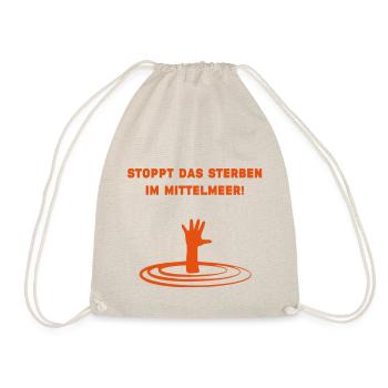 Stoppt das Sterben im Mittelmeer - Turnbeutel - Natur - Vorne
