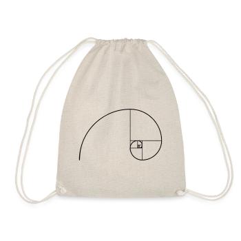 Fibonacci Spiral Math Geometry Character Shapes - Drawstring Bag - nature - Front