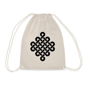 Infinity Buddhism Tibetan endless knot Celtic - Drawstring Bag - nature - Front