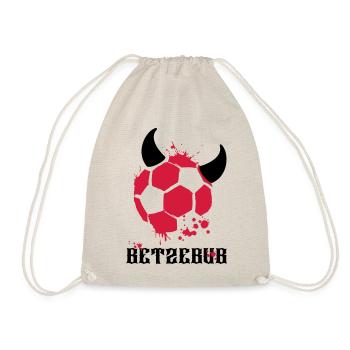 BETZEBUB Fußball mit Teufel Hörner Kaiserslautern - Turnbeutel - Natur - Vorne