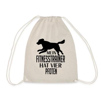 Fitness Hundesport Sport Hundespruch Training Hund - Turnbeutel - Natur - Vorne