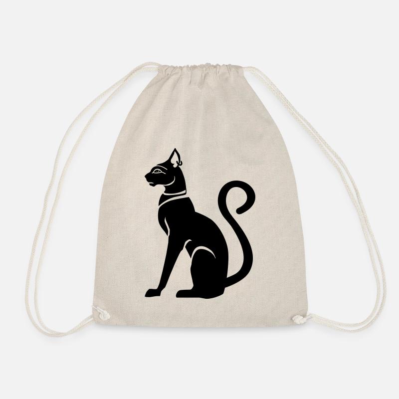 Bastet - cat goddess in ancient Egypt - Drawstring Bag - nature
