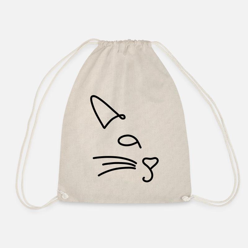 minimal cat - Turnbeutel - Natur