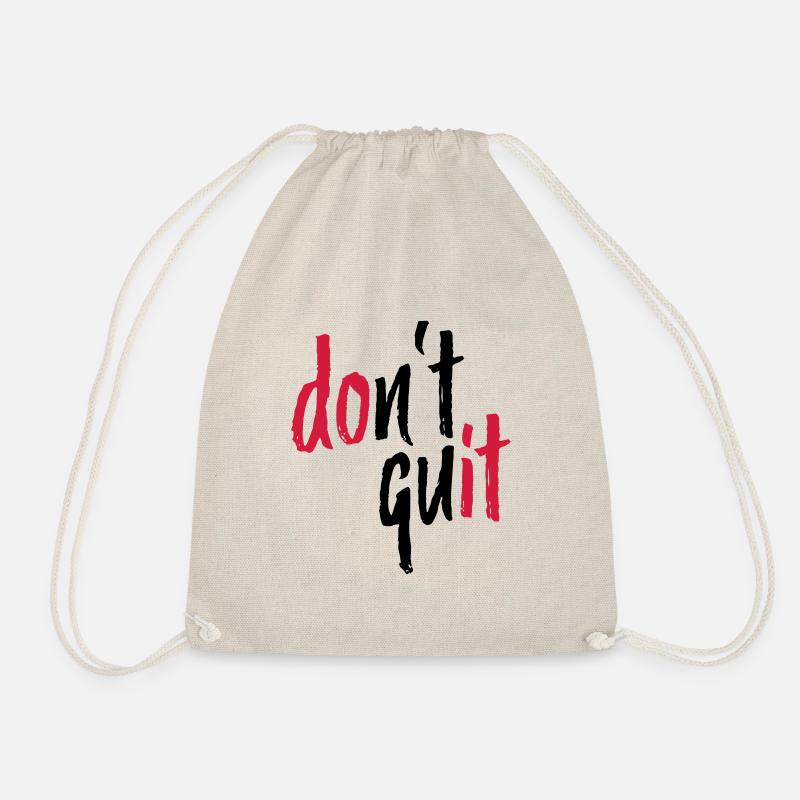 DON'T QUIT – Do it Pumpen Fitte Sport - Turnbeutel - Natur