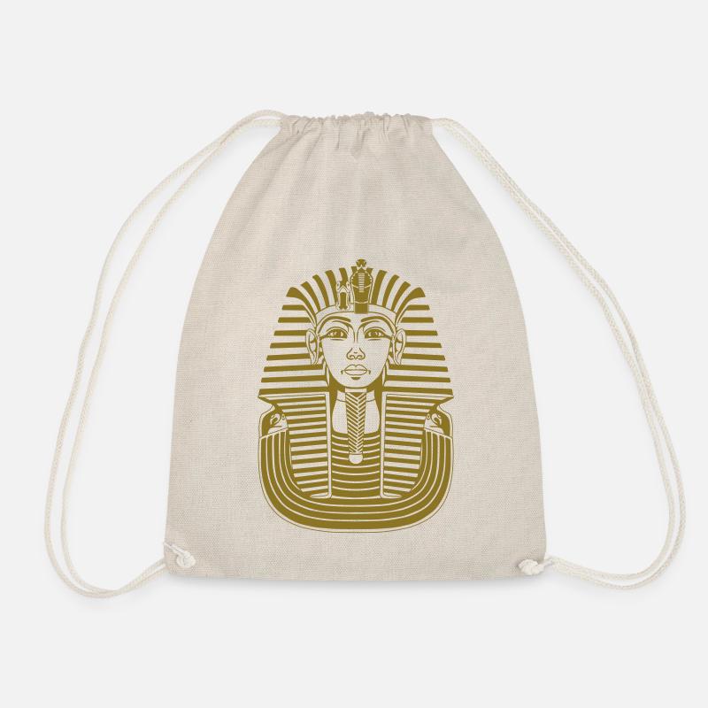 Tutankhamun, mummy, ansigt, mask, farao - Drawstring Bag - nature