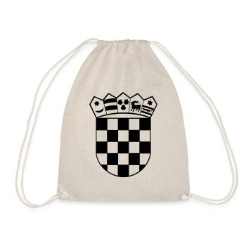 Kroatien Wappen Hrvatska Grb Croatia coat of arms - Turnbeutel - Natur - Vorne