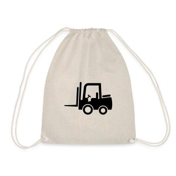 Forklift gift for construction worker - Drawstring Bag - nature - Front