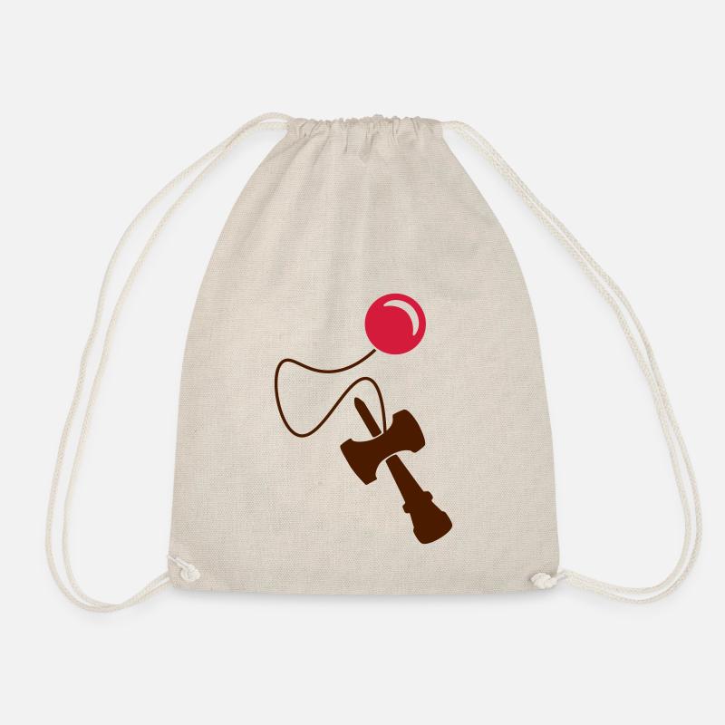 Kendama (2-color) - Drawstring Bag - nature