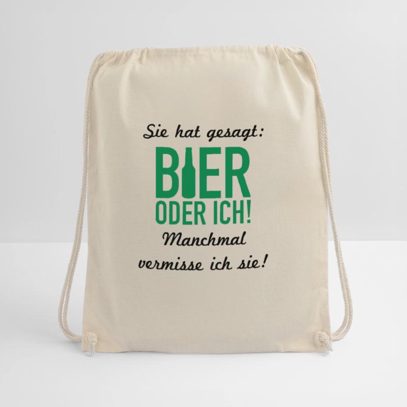 Bier oder ich Turnbeutel