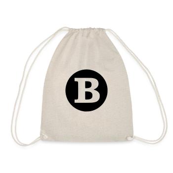 B - Buchstabe SOLO transparent - Turnbeutel - Natur - Vorne