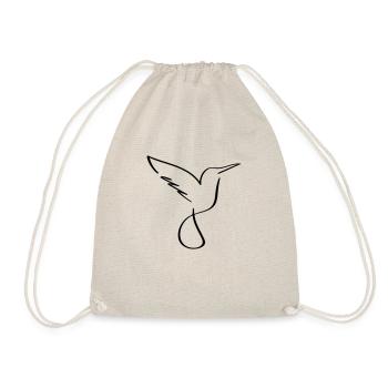 Vogel Line Art - Minimalist - Drawstring Bag - nature - Front