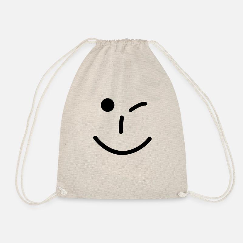 smiley - Drawstring Bag - nature