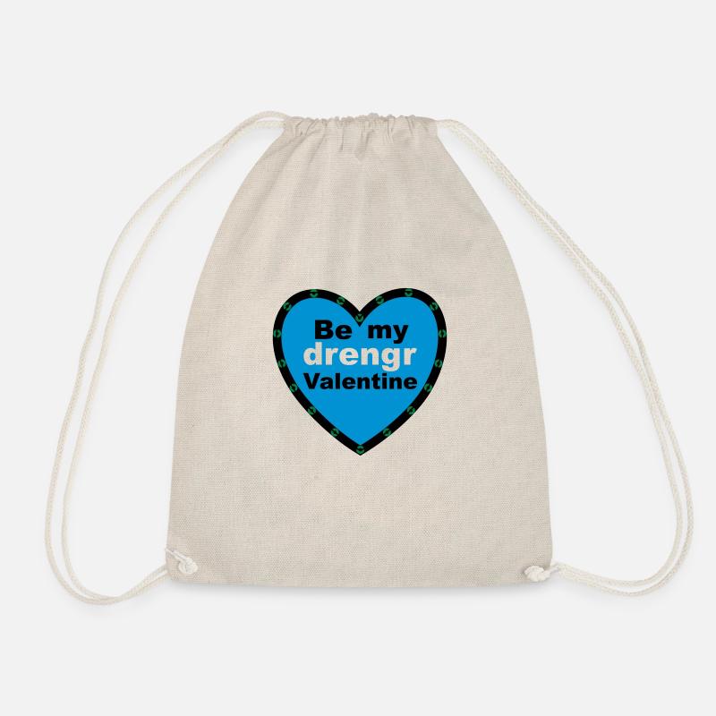 Be my drengr Valentine - Turnbeutel - Natur