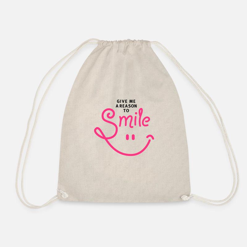 smile - smiley - lachen - a reason to smile - 2C - Turnbeutel - Natur