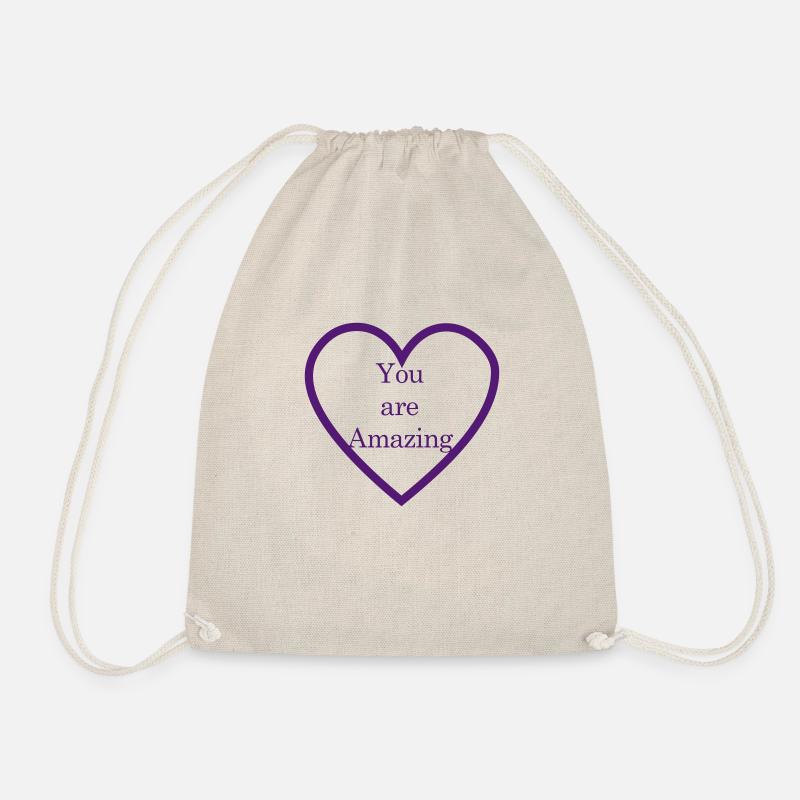 Cute "You Are Amazing" Design - Drawstring Bag - nature