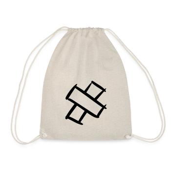 Pflasterkreuz. Pavement Cross. Wound plasters. - Drawstring Bag - nature - Front