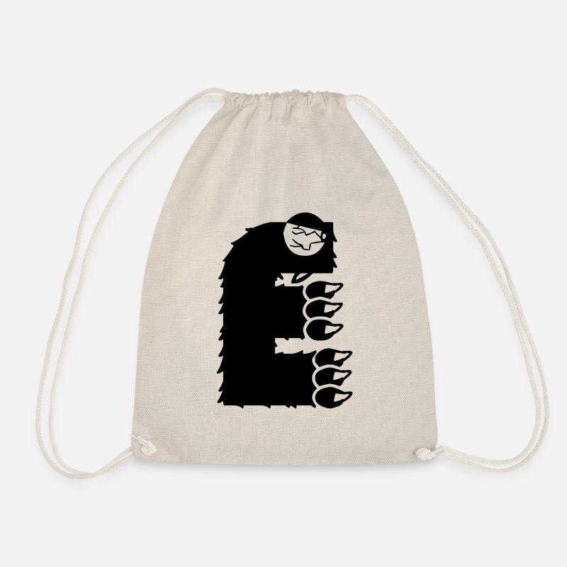 Monster Buchstabe E - Turnbeutel - Natur