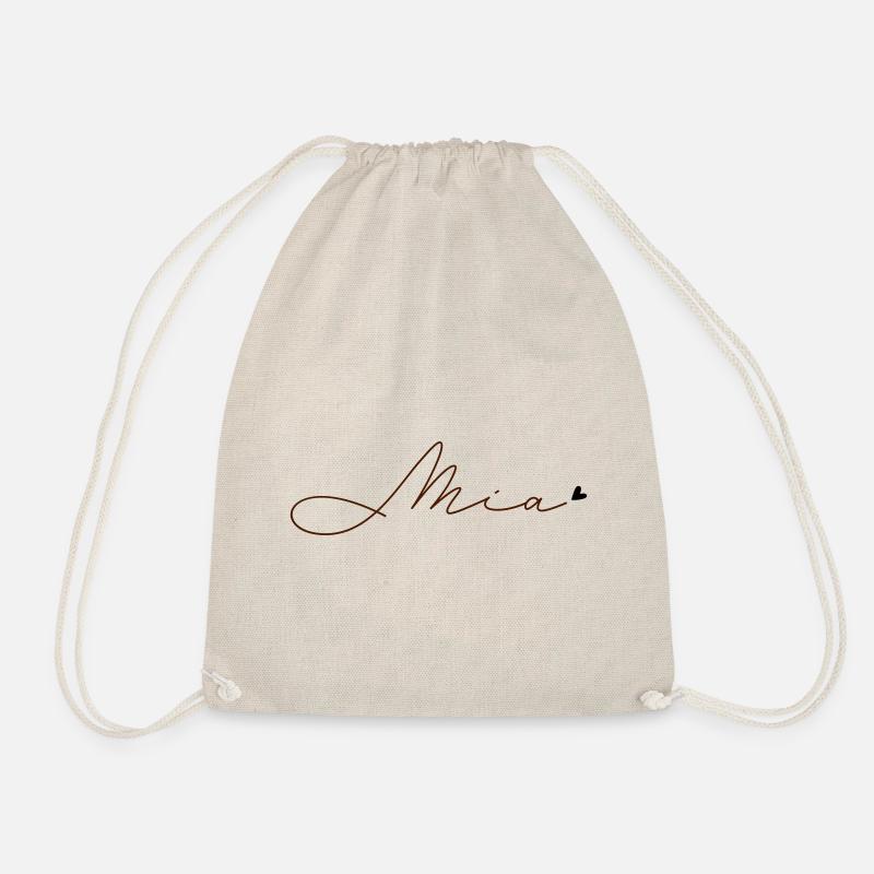 Name Mia - Drawstring Bag - nature