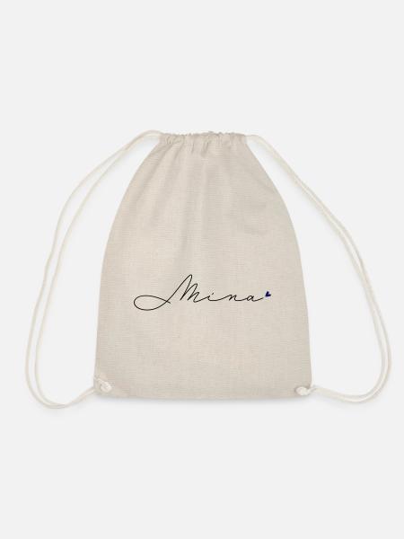 Name Mina - Turnbeutel - Natur