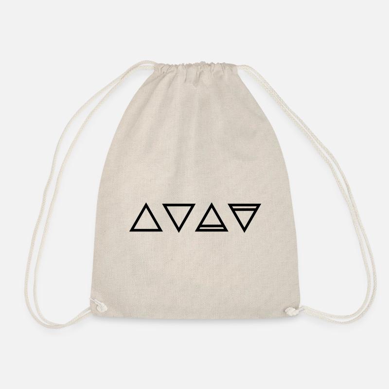 Elements, symbols, triangle, magic, occult - Drawstring Bag - nature
