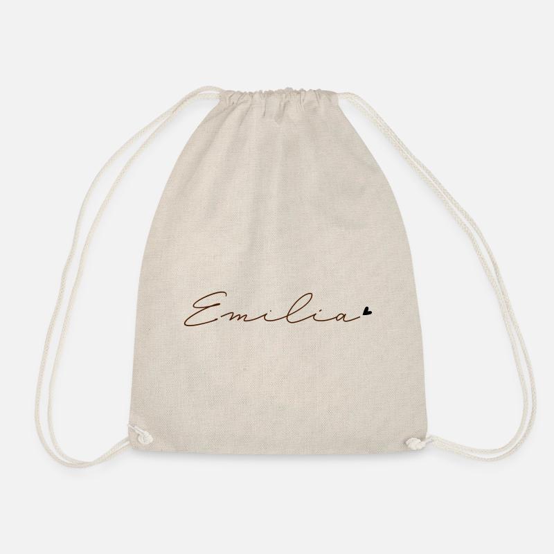 Name Emilia - Drawstring Bag - nature