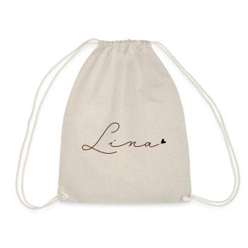 Name Lina - Turnbeutel - Natur - Vorne