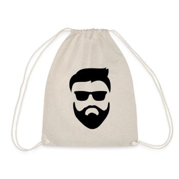 Man with a beard and sunglasses - Drawstring Bag - nature - Front