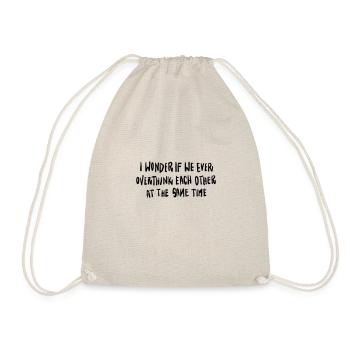 Statement lettering Overthinking - Drawstring Bag - nature - Front