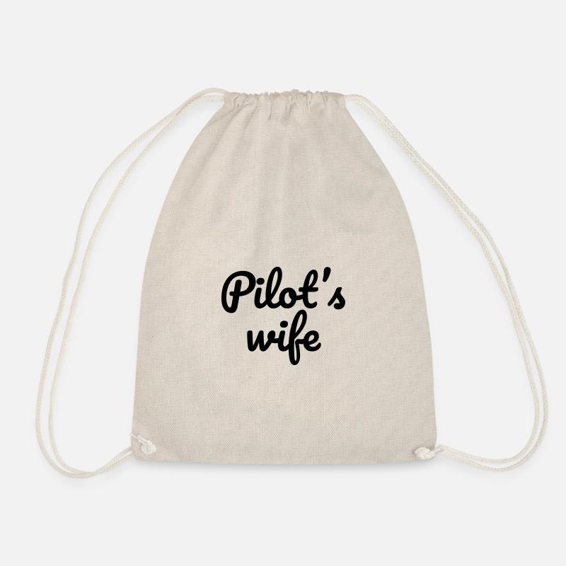 Pilots wife | Pilotenfrau | Nicht ansprechen - Turnbeutel - Natur