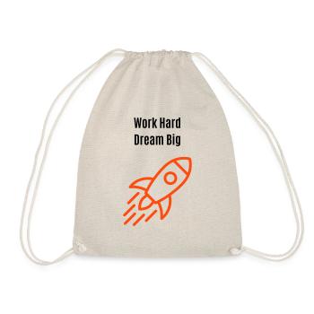 Work Hard Dream Big - Turnbeutel - Natur - Vorne