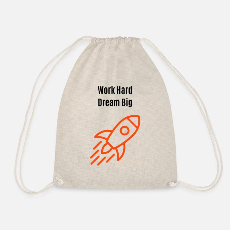 Work Hard Dream Big - Turnbeutel - Natur