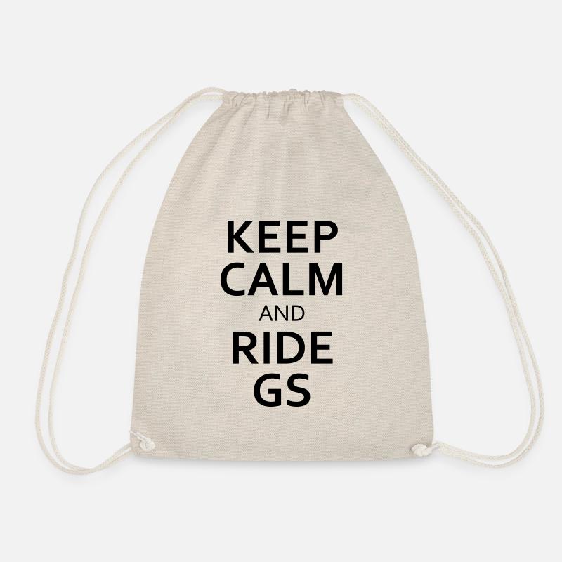Keep Calm and Ride GS - Drawstring Bag - nature