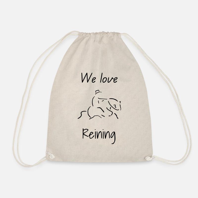 We love Reining - Turnbeutel - Natur