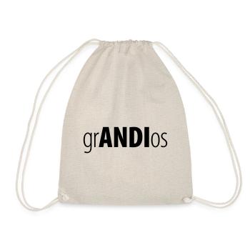 grANDIos – Andi Andreas Namensshirt - Turnbeutel - Natur - Vorne