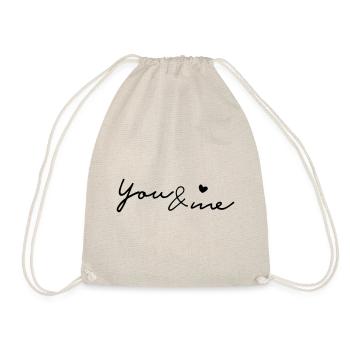Friends love partnership marriage saying gift - Drawstring Bag - nature - Front