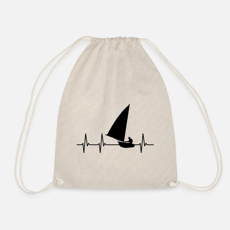 Heartbeat Sailing Sailing Sailor Sailor Heartbeat - Drawstring Bag - nature