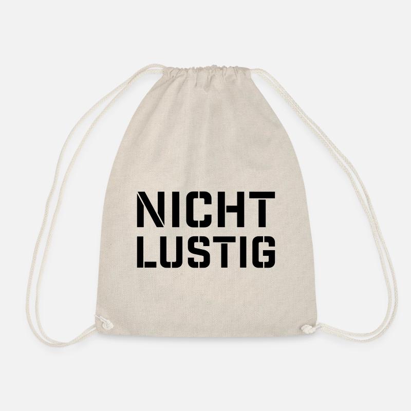 Nicht lustig - Turnbeutel - Natur