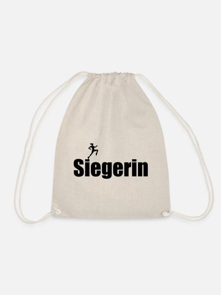 Siegerin – Gewinnerin Erste Champion - Turnbeutel - Natur