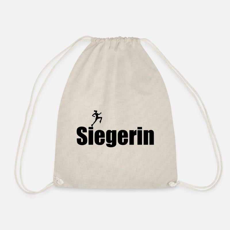 Siegerin – Gewinnerin Erste Champion - Turnbeutel - Natur