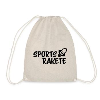 SPORTS-RAKETE – Sportler Fitness Sport - Turnbeutel - Natur - Vorne