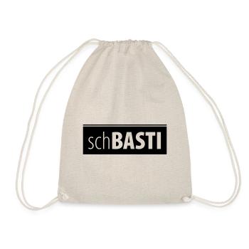 schBASTI – Basti Sebastian Bastian Namensshirt - Turnbeutel - Natur - Vorne