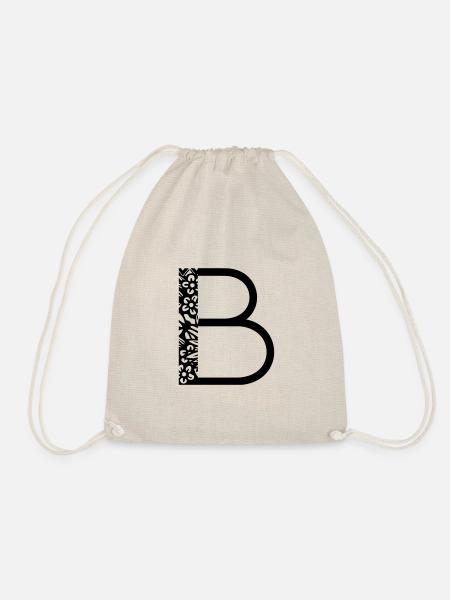 Buchstabe B - Turnbeutel - Natur