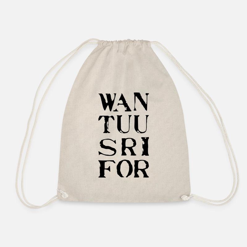 Wan, Tuu, Sri, For - Turnbeutel - Natur