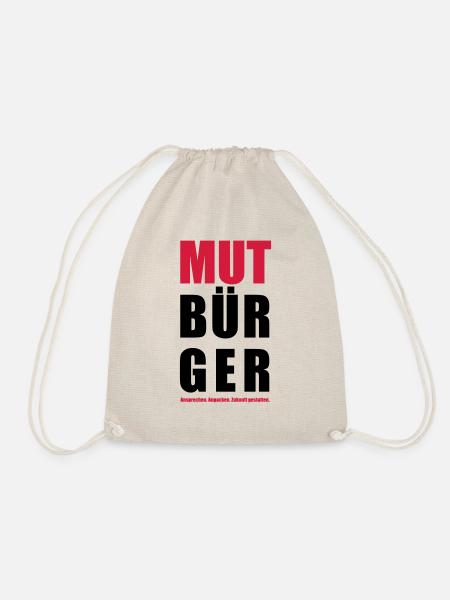 Mutbürger - Ansprechen Anpacken Zukunft gestalten - Turnbeutel - Natur