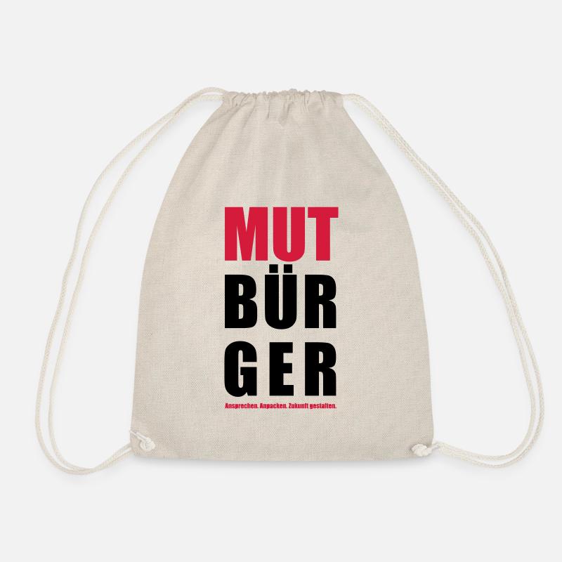Mutbürger - Ansprechen Anpacken Zukunft gestalten - Turnbeutel - Natur